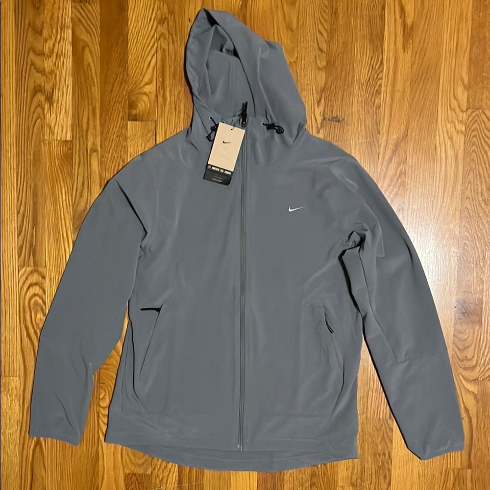Nike Gray Windbreaker Hooded Jacket Athletic